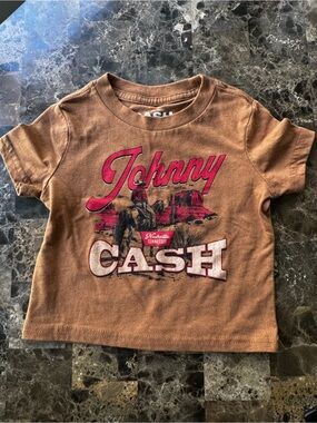 Johnny Cash Nashville Tennessee toddler 12 month graphic country music shirt